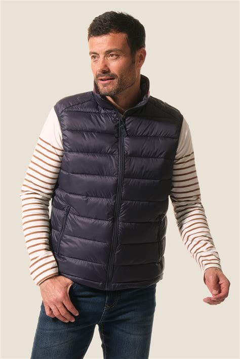 Men's sleeveless down jacket cachou 